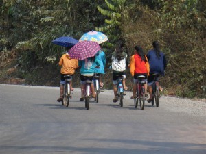 Schoolmeisjes in Laos